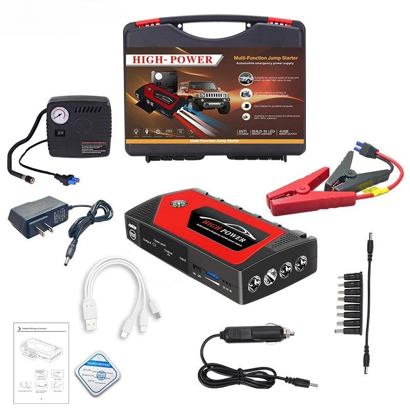 Автомобильное зарядное устройство 12 В, портативный автомобильный стартер, быстрый запуск, автомобильный усилитель, воздушный компрессор для шин