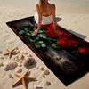 Gothic Rose Artwork Beach Towel, Super Soft Microfiber, Gift for Her/Him, Birthday, for Pool, Beach, Travel, Home Decor Fan gifts