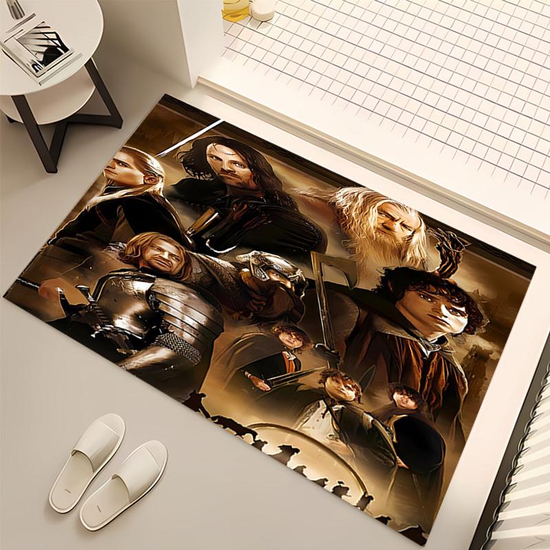 1pc The Lord of the Rings2 Print Area Rug - Soft, Washable Non-Slip Indoor Mat, Living Room, Home Office Decorative Rug,Office Decorative