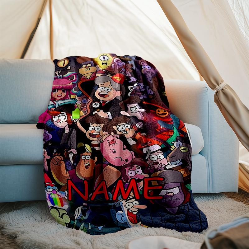 Personalized Custom Name Blanket - Gravity Falls Print Design,Blanket for Sofa,Bed,Travel,Camping - Soft and Warm, Great Gift