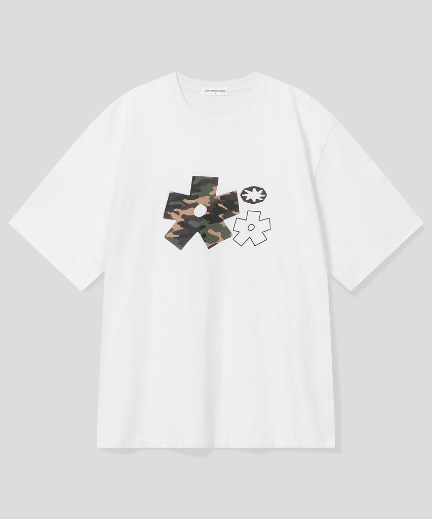 SLOW RECORD HOUSE Футболка Camobloom Star_Белый
