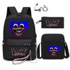 Large Capacity Printed Canvas Backpack Teens School Outdoor Laptop Use Lightweight With Padded Shoulder Straps