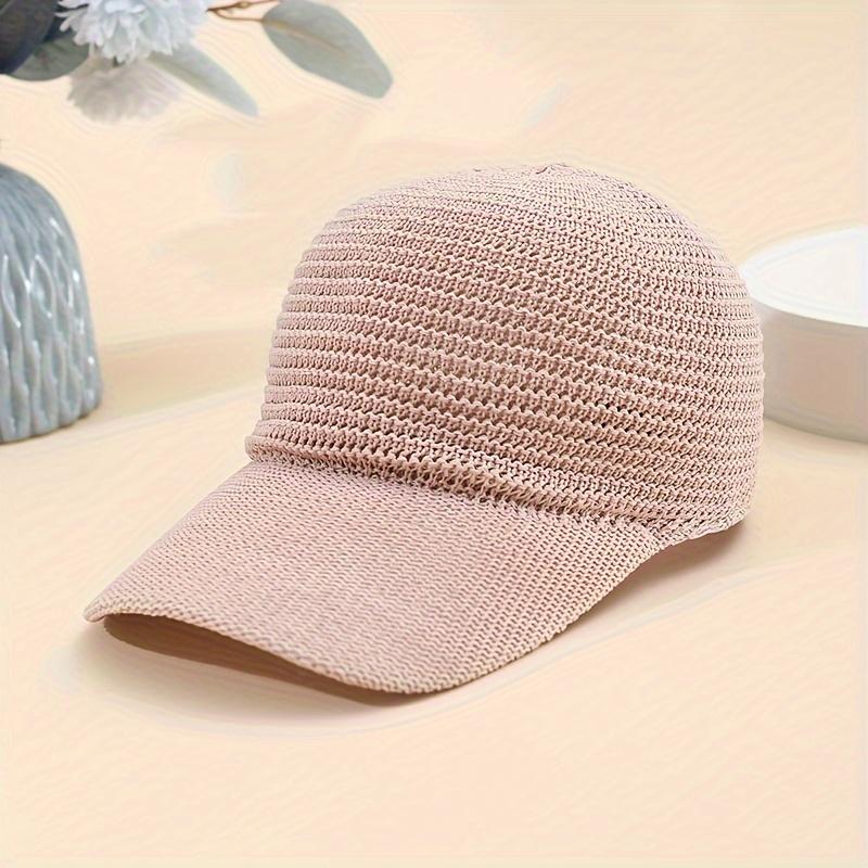 Весна/лето Льняная вязаная бейсболка ажурная бейсболка регулируемая универсальная уличная повседневная кепка-утка