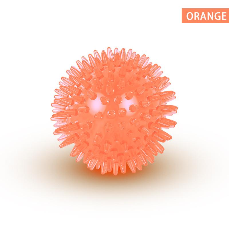 Interactive Squeaky TPR Bite-resistant Bouncy Balls Pet Toy Bright Colors Outdoor Training For Dog and Cat 1Pcs Soft Burr Teeth Cleaning  Handmade