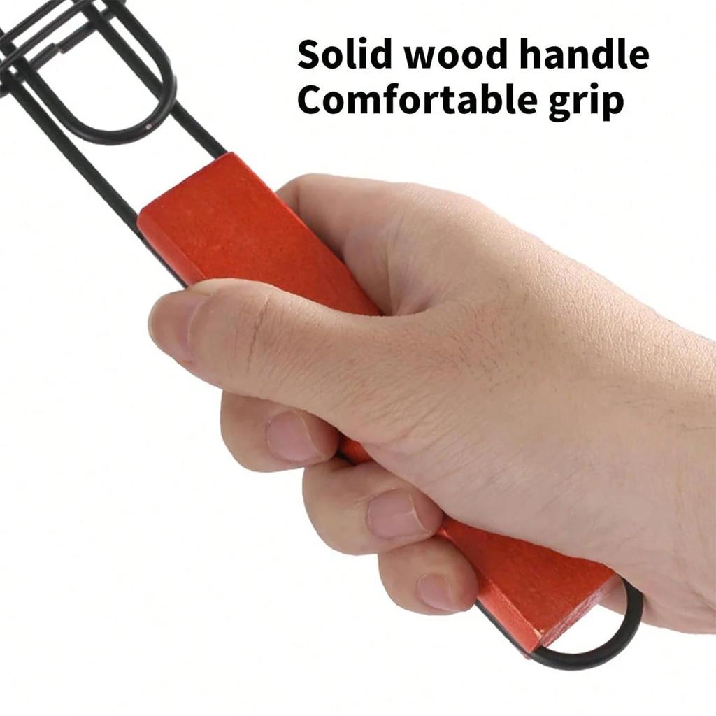 3 шт. щипцы для гриля для хот-догов с антипригарным покрытием, многофункциональная металлическая корзина для барбекю, подходит для сосисок, пикников и кемпинга, незаменимый аксессуар для барбекю