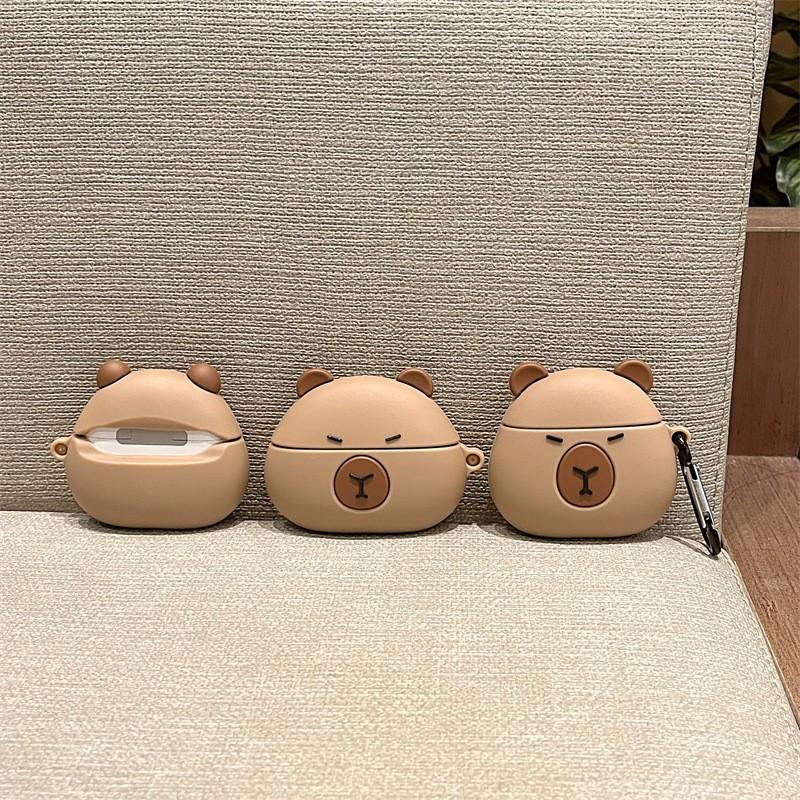 Capybara is compatible with AirPods Pro 1, Apple Bluetooth earphone case, 1/1 Gen cartoon protective case, Capybara 1011