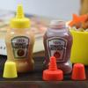 Yousheng 2Pcs 25ml Creative Salad Dressing Sauce Bottle Ergonomic Leakproof Plastic Tomato Sauce Bottle for Home