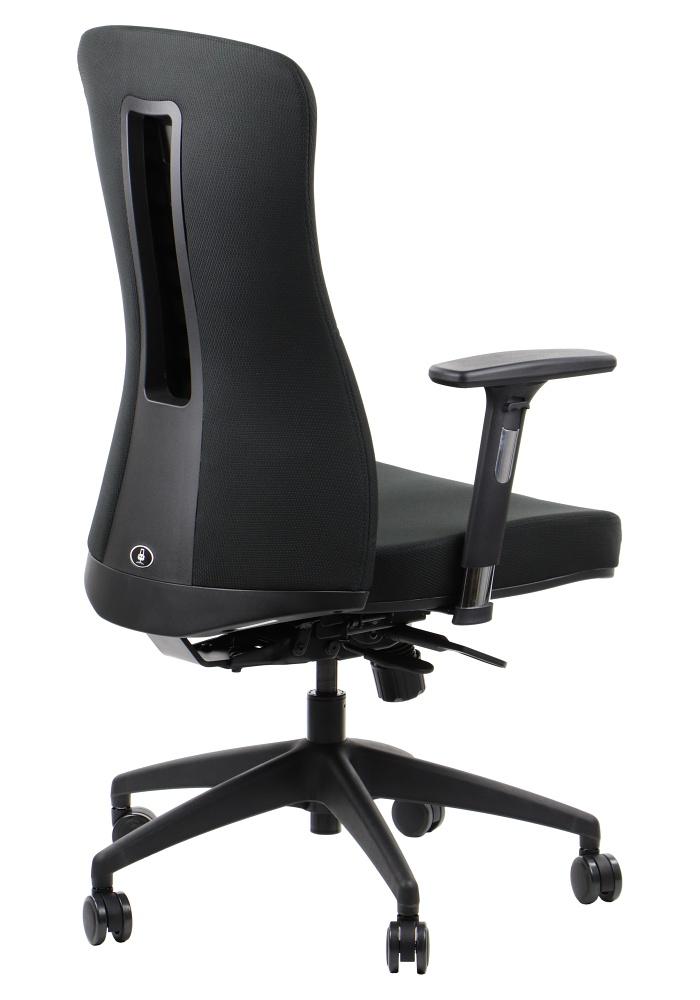 Swivel chair with extendable seat KENTON BLACK