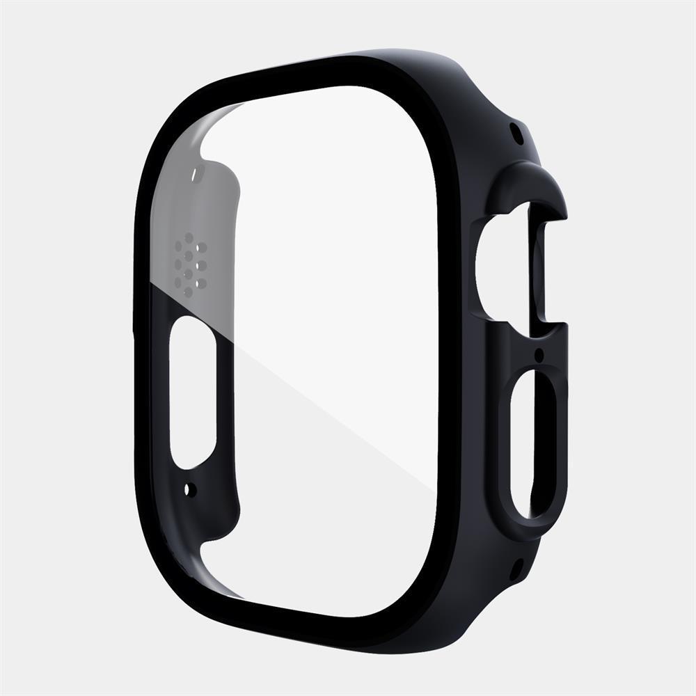 Пленка с чехлом из ПК для Apple Watch Ultra 9 8 7 49 мм 41 мм 45 мм SE 6 5 4 3 2 1 40 мм 44 мм 42 мм 38 мм Защитная пленка из закаленного стекла для экрана, бампер