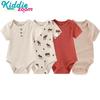 4Pieces Cute Baby Bodysuit Short Sleeve Newborn Boy Costume Summer Infant Girl Overalls Kids Clothing