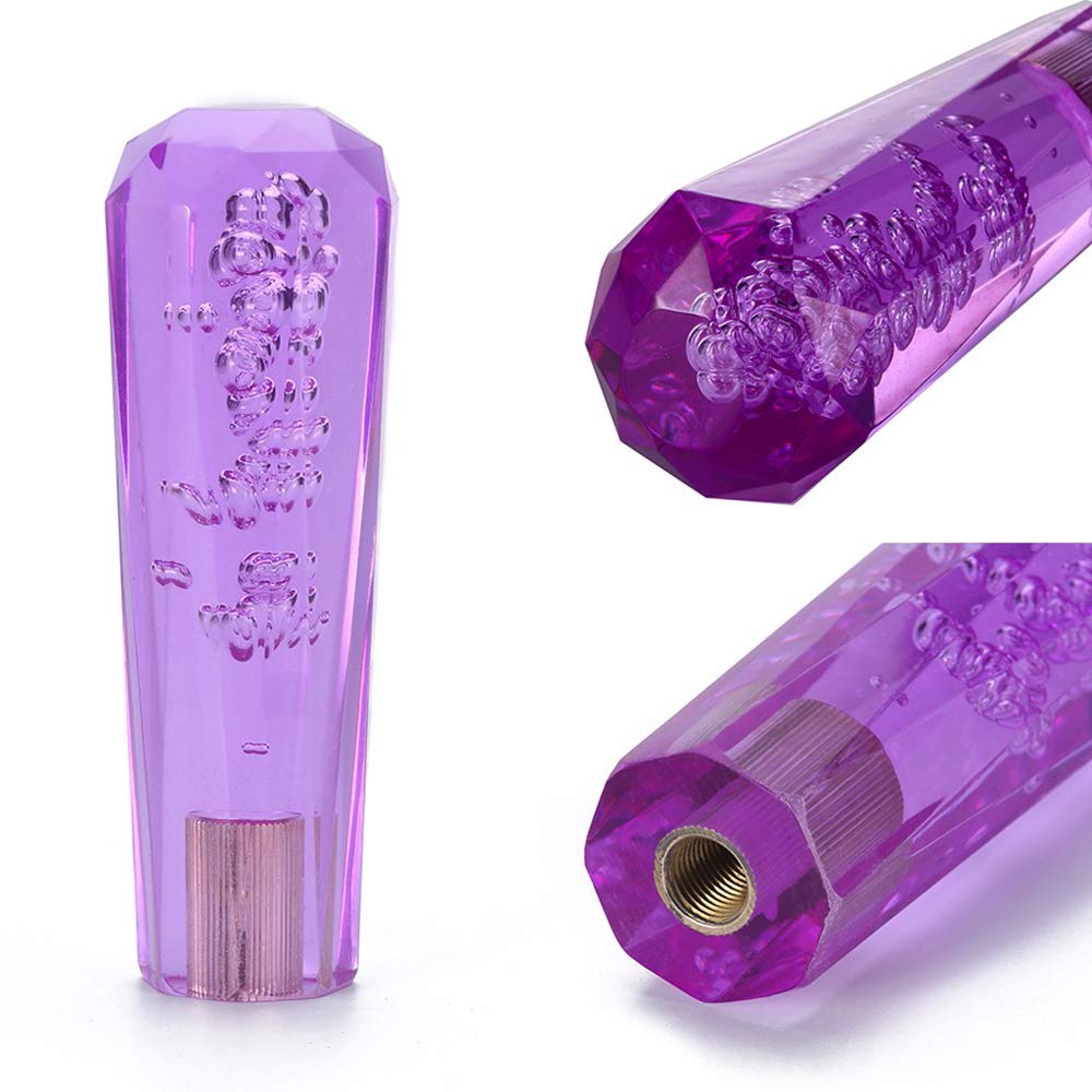 HANSWD Универсальный хрустальный набалдашник рычага переключения передач, пена в комплекте, восьмиугольный, пузырьковый, для автомобилей с АКПП/МКПП