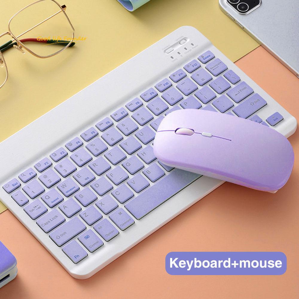 Беспроводная Bluetooth-клавиатура и мышь, русский, французский, португальский, испанский, корейский язык для Android iOS, Windows Phone, планшета, iPad