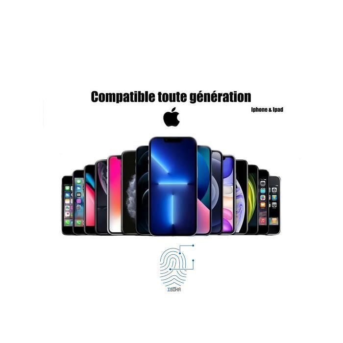 Chargeur iPhone Rapide 20W compatible iPhone + câble 1m USB C vers Lightning |ISOKA®|