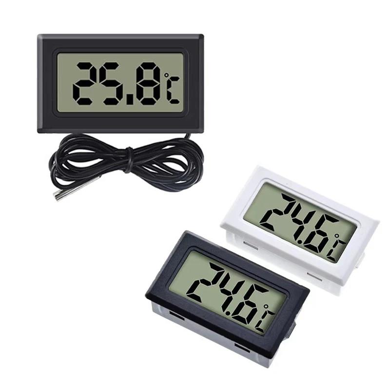 Mini Digital LCD Indoor Convenient Temperature Sensor Humidity Meter Thermometer Hygrometer Gauge Instruments Cable Measurement 2