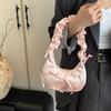 Сумка-мешок Y2k Bowknot с оборками и шнурком Cloud Bag Портативная женская сумка через плечо для девочек