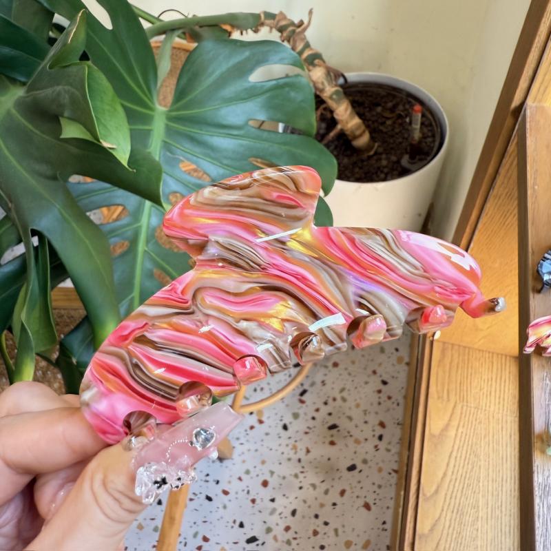 Acetate Hair Claw Clip 10.5cm Minimalist Geometric Pattern Updo Holder Sweet Cool Style Hair Grip Accessory for Women Unisex