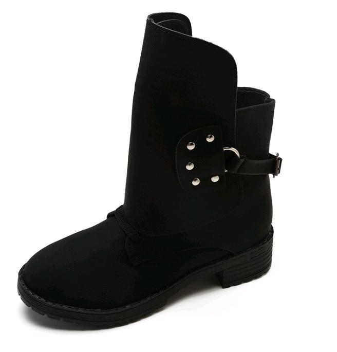 2024 долларов зимой голова высоко с толстым с внешней торговлей отбортовка пряжка ремня два носить короткие сапоги сапоги больших ярдов yujk