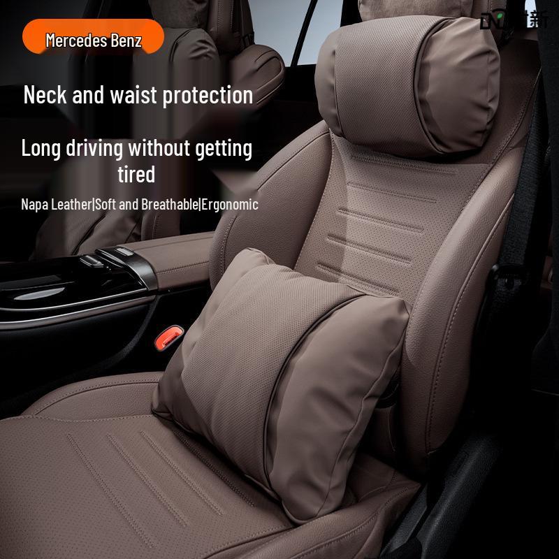 Mercedes-Benz Neck & Lumbar Support Pillow for C-Class, GLC, S-Class, A-Class, GLE, V-Class, EQ