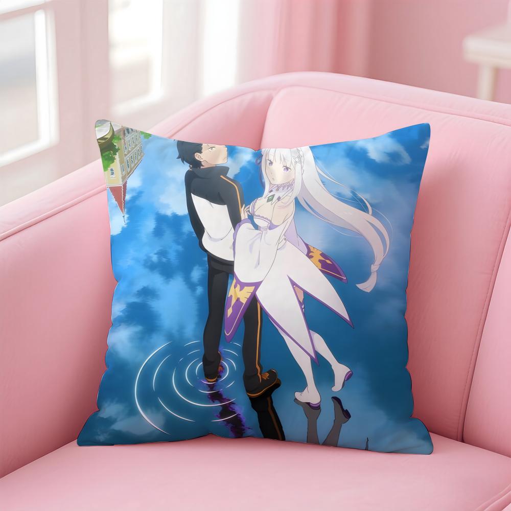 Эмоциональная R-Rezero Начинаем жизнь в другом мире Чехол на подушку Наволочка Мягкая приятная ткань и скрытая молния