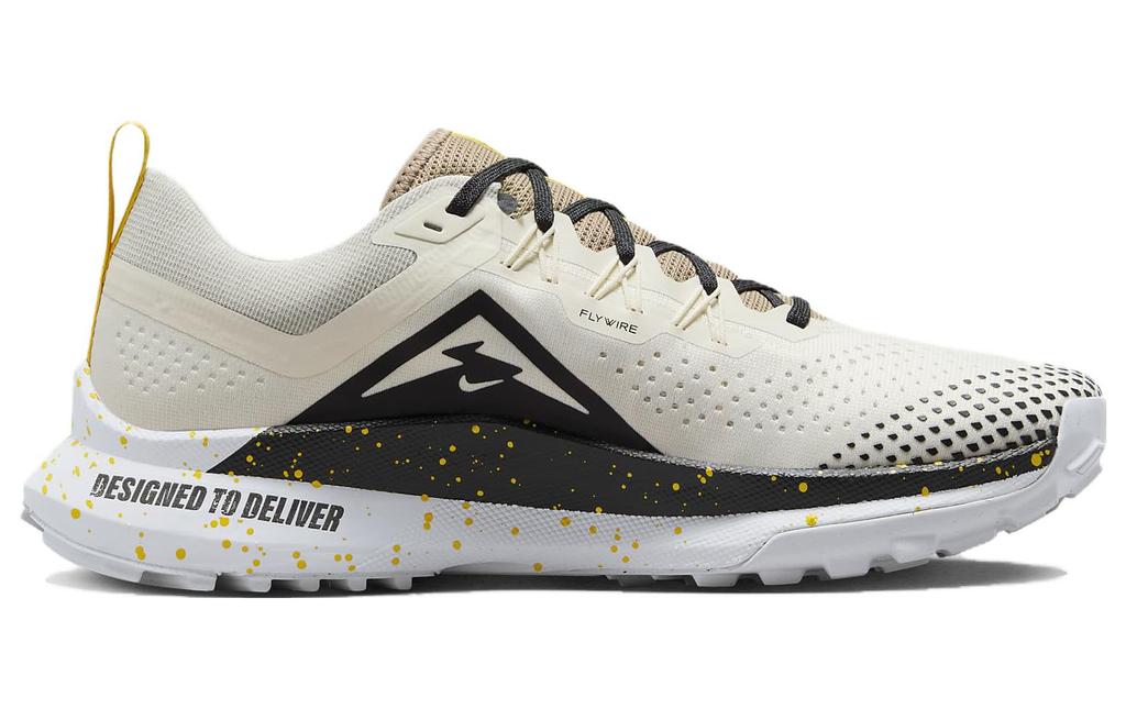 Nike React Pegasus Trail 4 Бледно-слоновая кость Черный Желтый DJ6158-100
