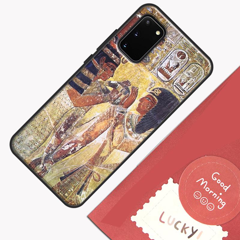 Egypt Pharaoh Mural Case For Samsung Galaxy S22 S21 S23 Ultra Note 20 S8 S9 S10 Note 10 Plus S20 FE Back Cover