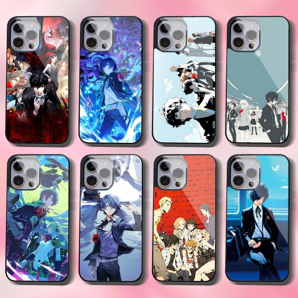 Чехол для телефона Persona 5 Аниме Для iPhone 16 15 14 13 Pro Max 11 12 Mini Зеркало Алекса Для беспроводной зарядки Magsafe Чехол