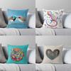 Cartoon Cute Animal Series Printed Pillowcase Living Room Sofa Office Seat Cushion Cover Bedroom Home Decoration