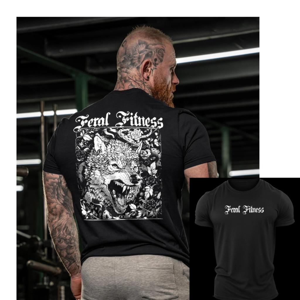 Feral Fitness Медведь Фитнес Тренировки Тренажерный зал Отдых Футболка Мужская и Женская Люксовый Бренд Топ