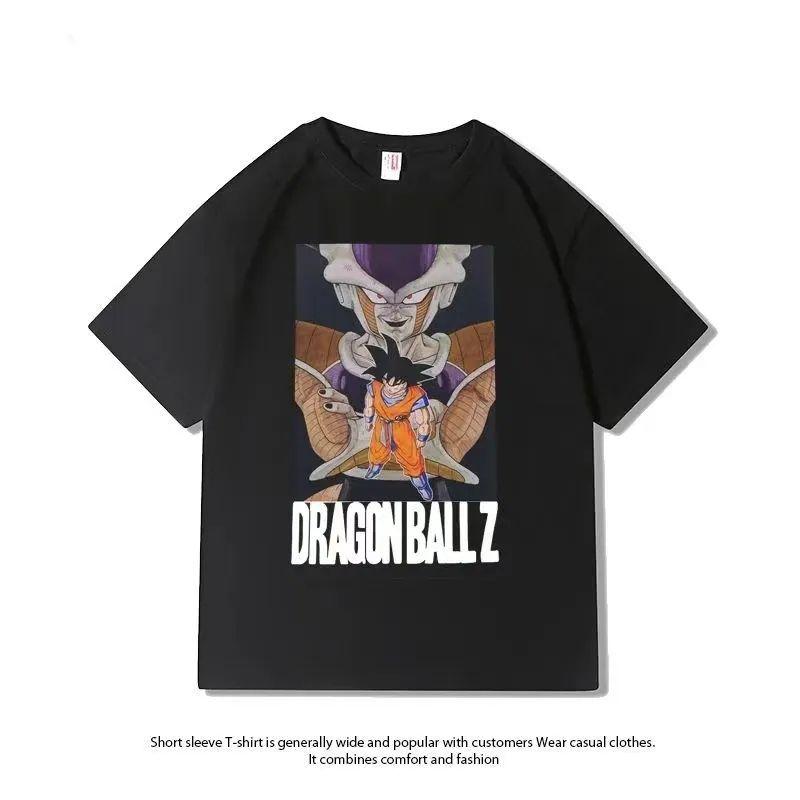 Dragon Ball Joint Surrounding 2025 Лето Новые Хлопковые Короткие Рукава Анимация Укун Повседневная Свободная Футболка Ins Короткий Рукав Топ
