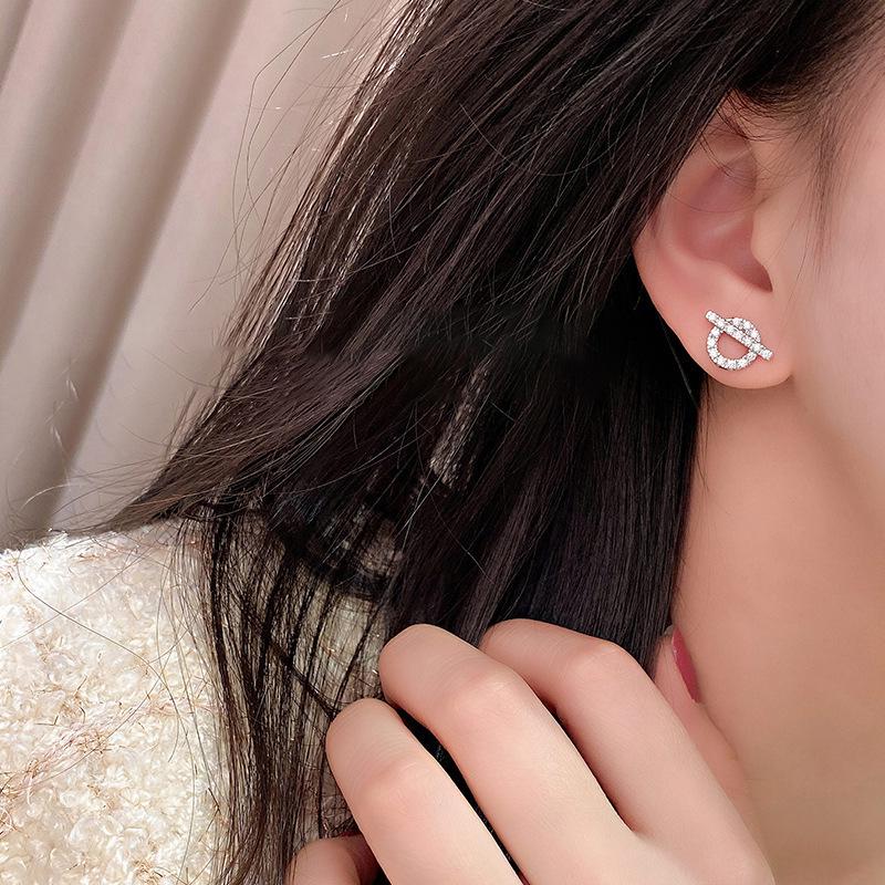 18k Gold Electroplated Full Diamond Minimalist Nose Stud Earrings