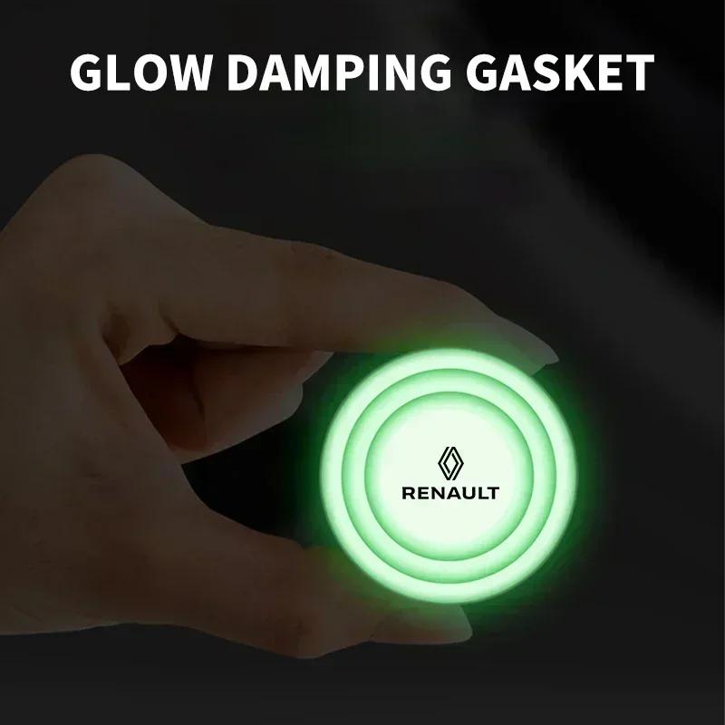 1/2/4Pcs Luminous Car Door Shockproof Pads Anti-collision Pad For Renault Fluence Scenic Duster Logan Koleos Kadjar Accessories S444