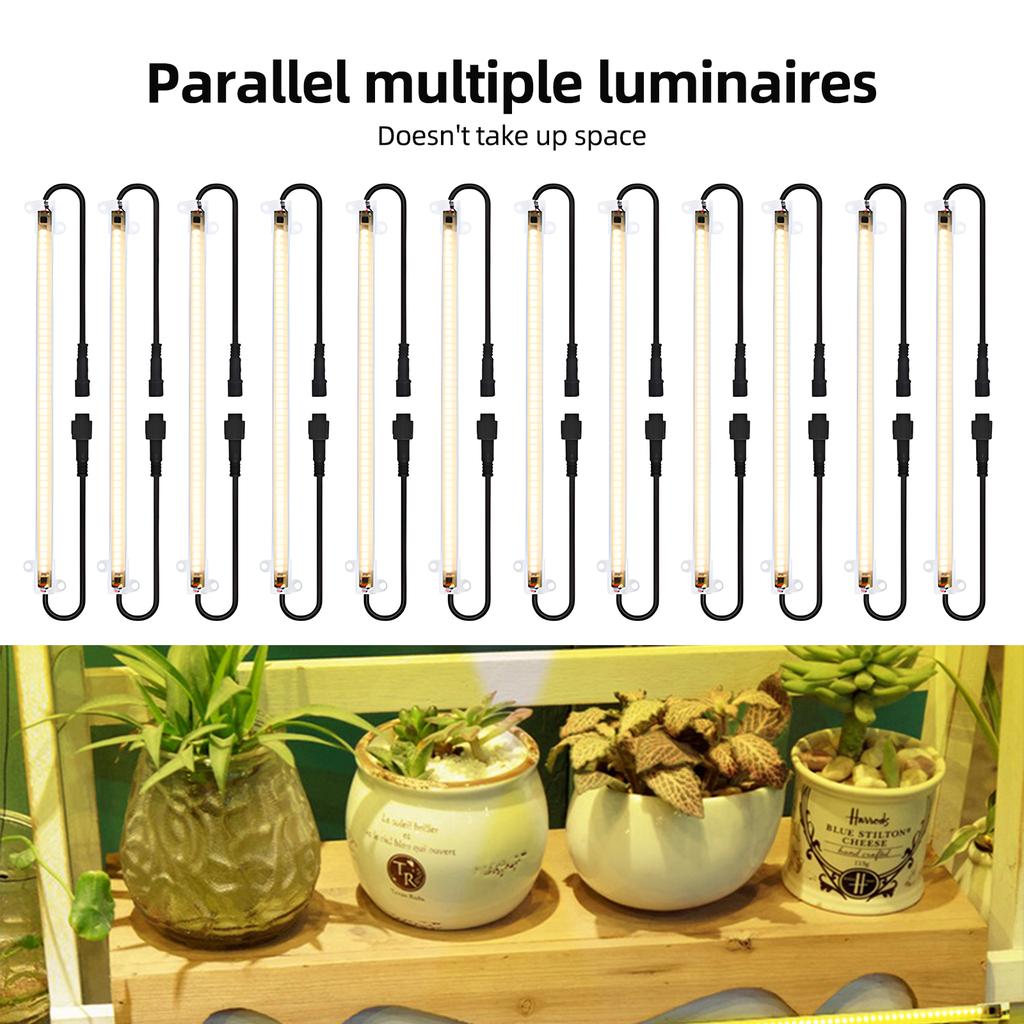 LED Plant Grow Light Strips 12-inch Full Spectrum Grow Lights for Indoor Plants Plug and Play 2.7W Plant Lights for Seedling Vegetable Flower Succulen