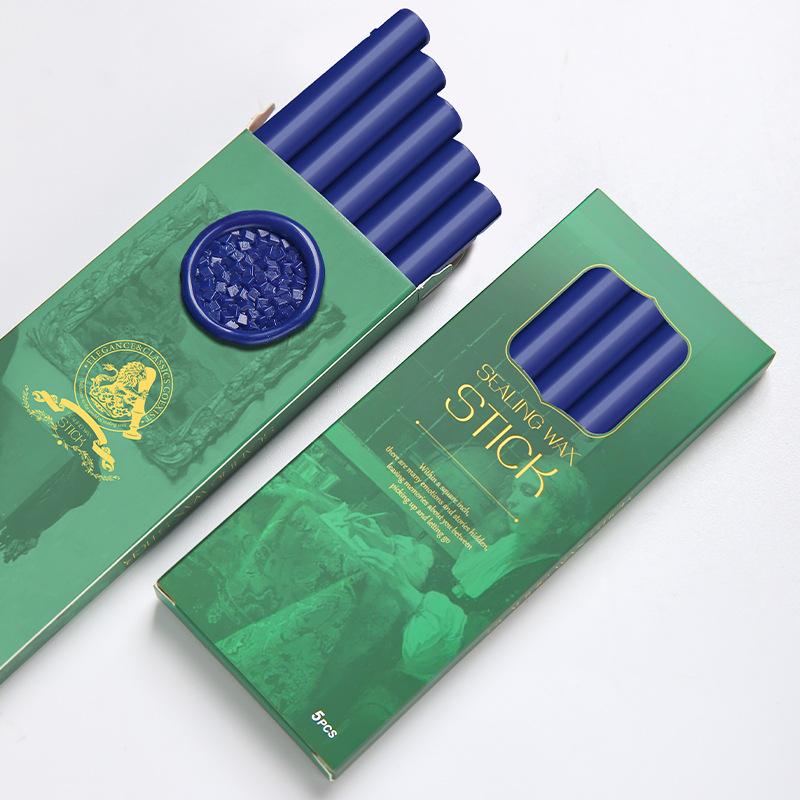 5PCS/Pack Boxed Wax Seal Sticks, Fire Paint Wax Stick Multi-color for You to Choose, Can be Used with Glue Gun