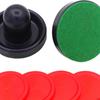 Air Hockey Game Set with Green Felt Pushers and Pucks