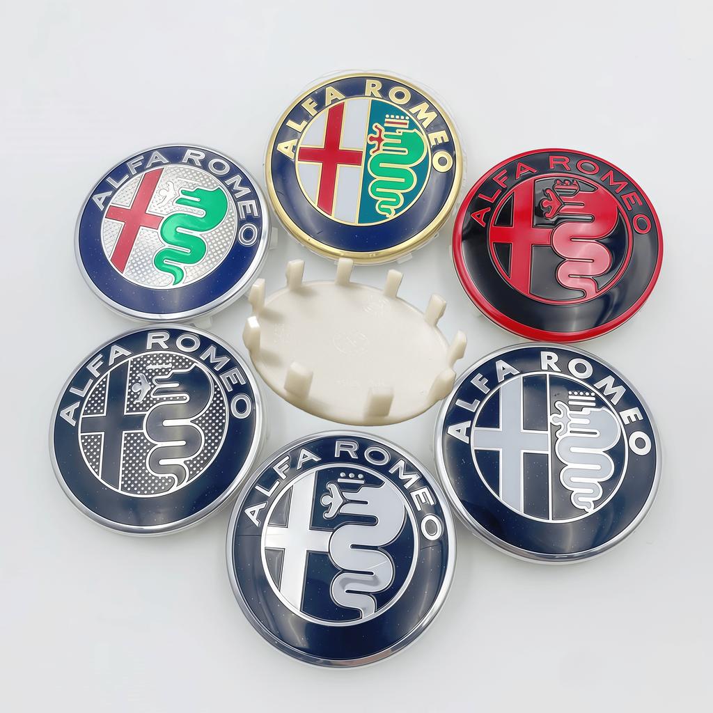 4pcs 60MM 10pin GTAM Car Emblems Wheel Center Covers Hub Cap Stickers for Alfa Romeo 166 159 Giulia Giulietta Mito Stelvio GTMX5