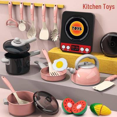 Детский игровой кухонный набор - Электрическая плита и игрушечная посуда для девочек