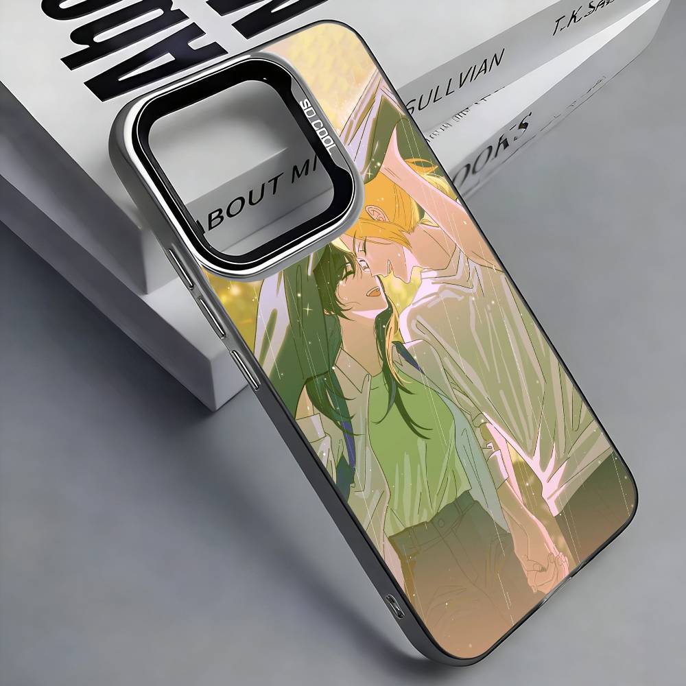 Аниме Z-Zenshu Чехол для телефона для iPhone 17,16,15,14,13,12,11 Plus,Pro Max,Цветной серебряный чехол для телефона