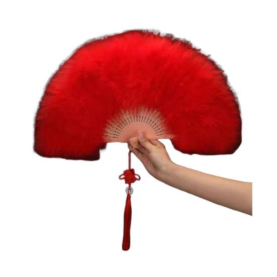 Винтажный складной веер из перьев, ручной веер для свадебной вечеринки, переносной летний веер, украшение для танцевального представления, аксессуары для вечеринок