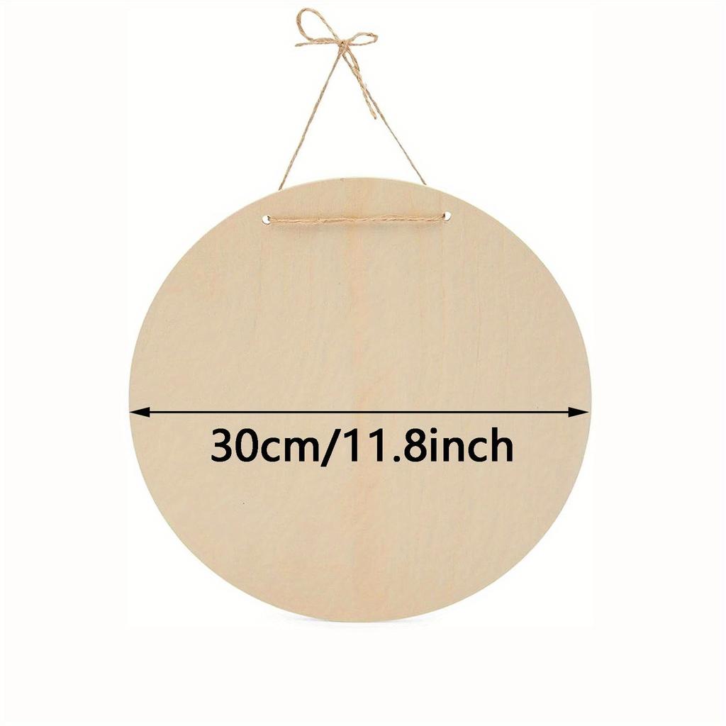 10-50Pcs Round Wood Pieces Wood Circles Blank Plaque for DIY Craft Pyrography Projects Games Scrapbooking Building Model