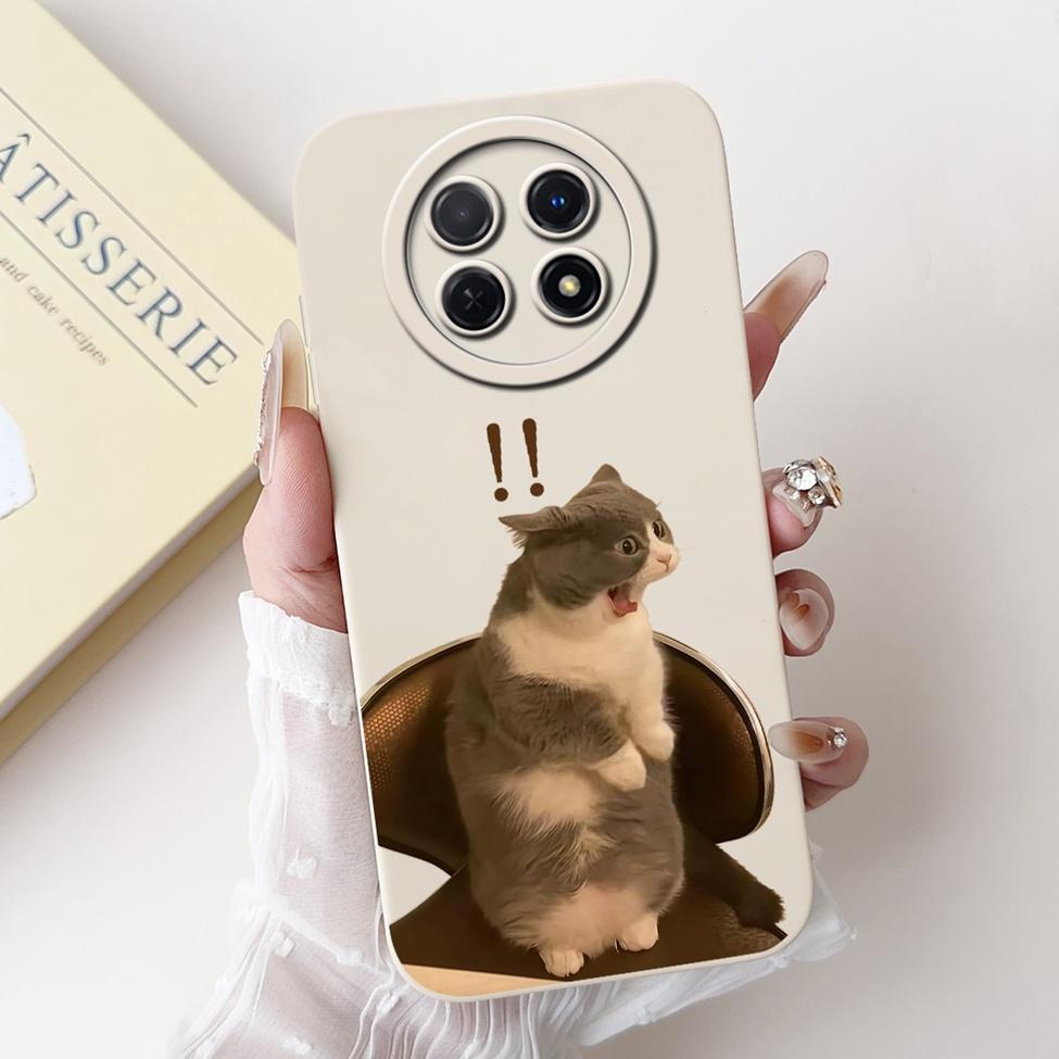 For Realme 12 5G Case For Realme 12X 5G Cover RMX3998 Luxury Fashion Flowers Kawaii Girl Cute Cat Shockproof Phone Case Funda