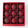 9Pcs Vintage Plaid Fabric Christmas Ball Set Grid Pattern Christmas Gift Spheres  Home Decor