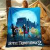 MINISO Hotel Transylvania Cartoon Print Blanket.Oversized Soft Warm Flannel All-season Blanket.Use Sofas,Picnic,Camping Blankets