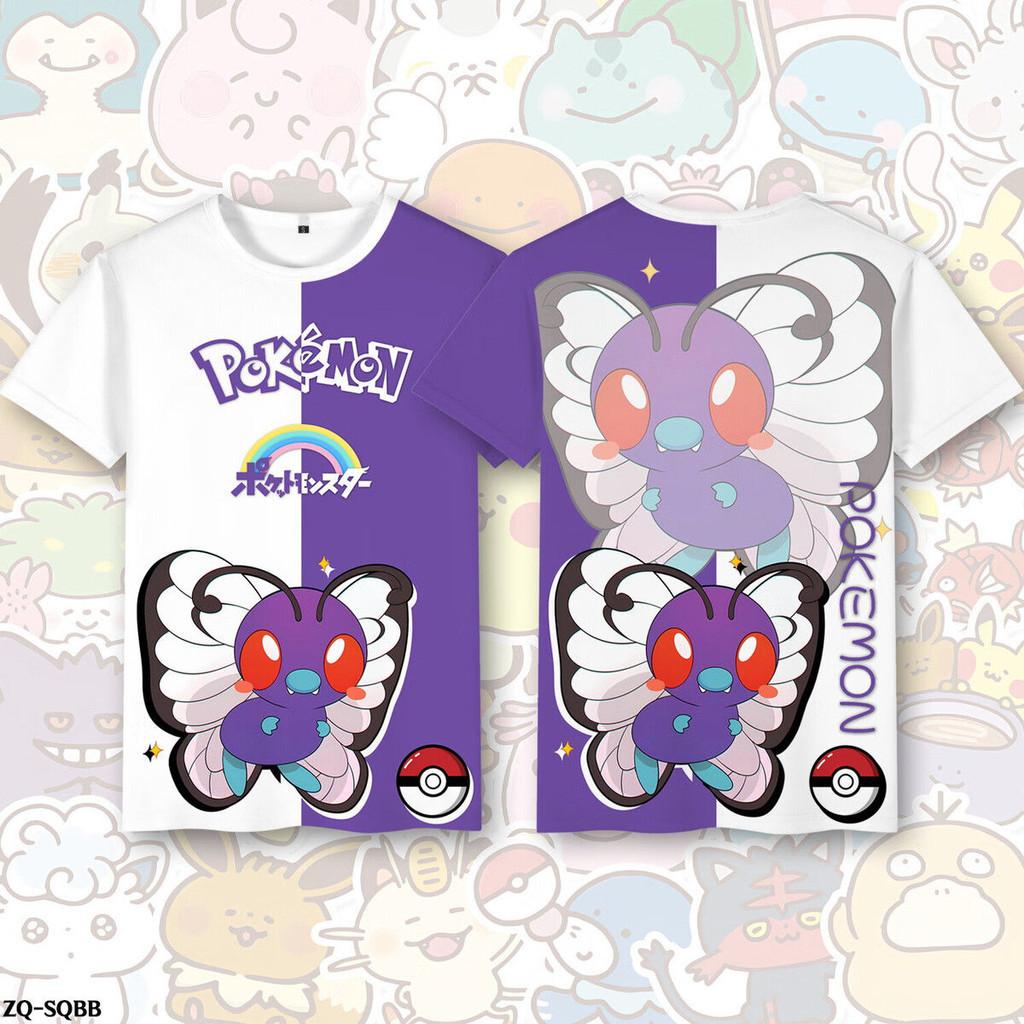 Fashionable Pok é mon children's 3D printed cartoon short sleeved T-shirt