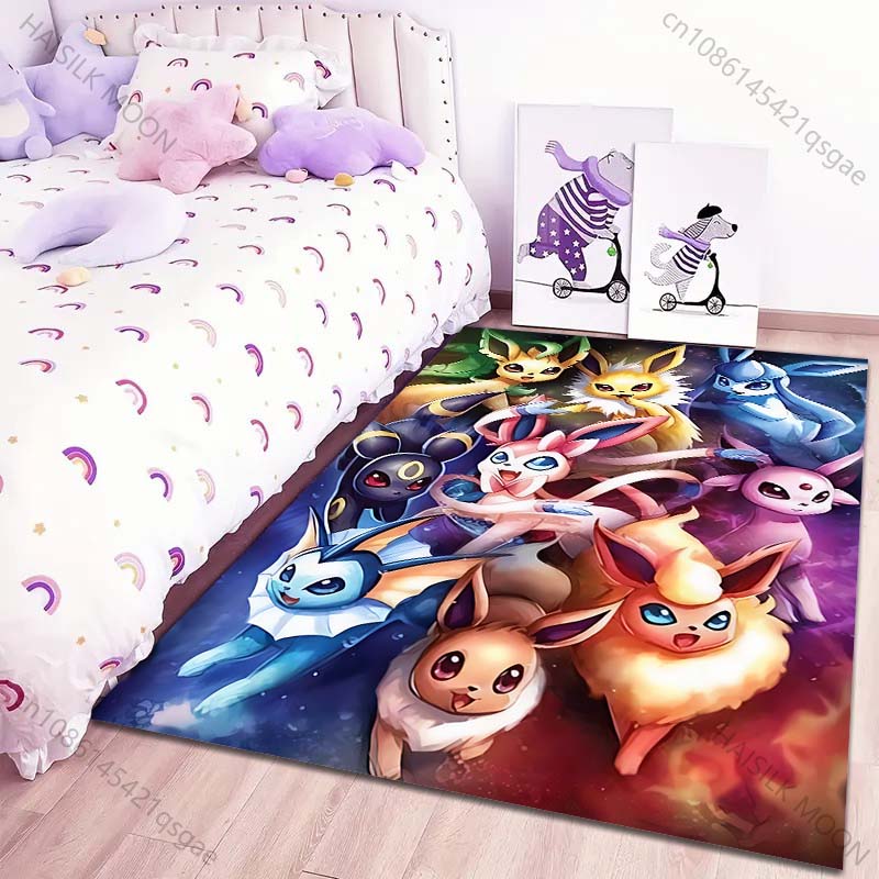 Классические 17 стилей P-Pokemon Иви Мультяшные ковры Коврик для гостиной спальни прикроватного пола Ковер для зоны Декор дома Potdemiel