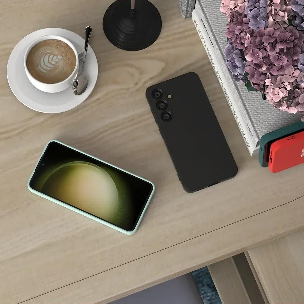 Для Samsung Galaxy S25 S25Plus S25Ultra S25Edge S24 FE S23 S22 S21 Ultra Чехол Мягкий Жидкий Силикон Ударопрочный Задняя Крышка Телефона