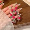 Французские нежные супер-сказочные длинные серьги с бахромой и цветами, легкий люкс, темперамент, высококачественные серьги-гвоздики, модные серьги