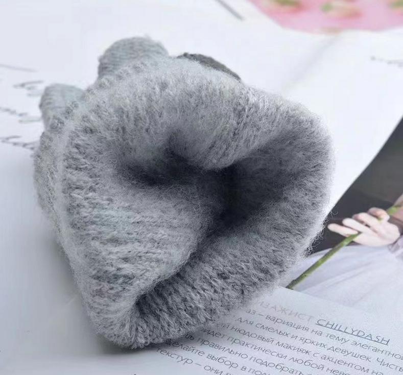 Унисекс женские мужские теплые зимние перчатки для сенсорного экрана эластичные вязаные варежки уличные шерстяные перчатки с полным пальцем для езды на велосипеде и вождения крючком