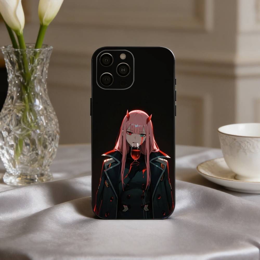 Чехол для телефона D-Darling in The F-Franxx Z-Zero Two для iPhone 17pro,16,15,14,13,12,11 Plus,Pro Max,XS,Мягкий силиконовый черный чехол