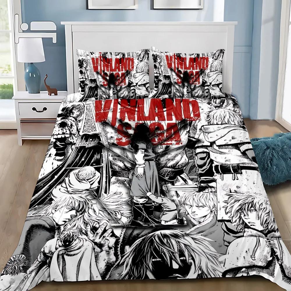 Exquisite 3D V-Vinland Saga Game Bedding Set Duvet Cover Set 2/3piece set Single Double King Size For Kids Birthday Gift