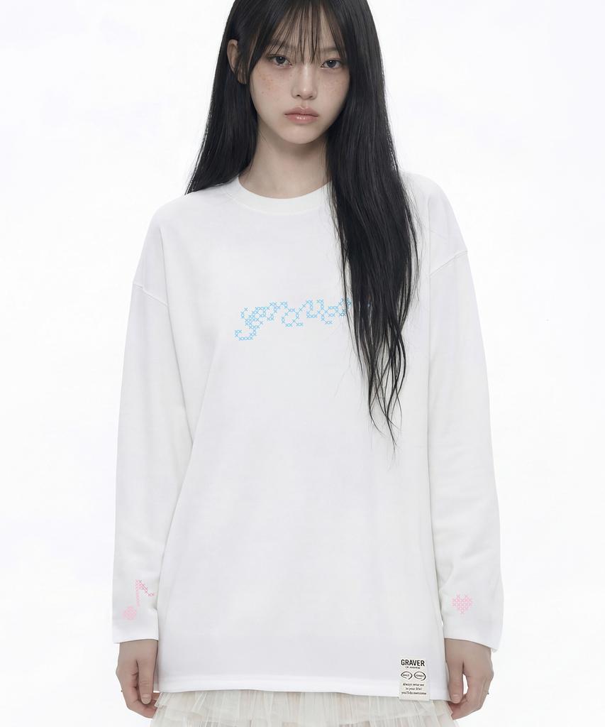 GRAVER [Unisex] Stich Graver Long Sleeve T-Shirt_3Color
